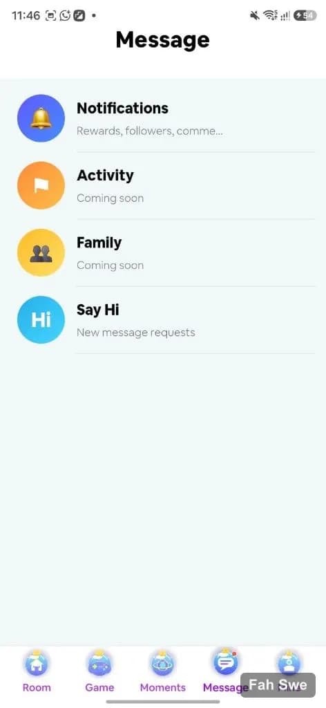 Cat Party Message center with Notifications Activity Family and Say Hi. Cat Party Message center with Notifications Activity Family and Say Hi