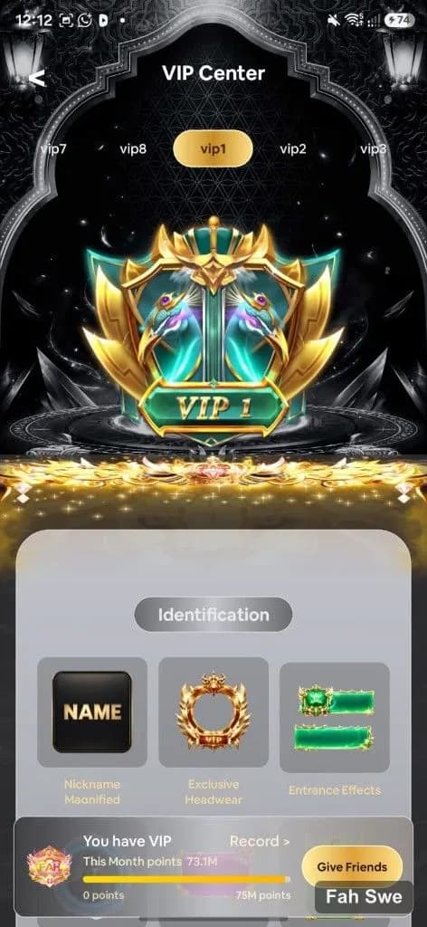 Cat Stream VIP Center nickname headwear entrance effects. ক্যাট স্ট্রিম VIP সেন্টার — নিকনেম হেডওয়্যার এন্ট্রান্স ইফেক্ট