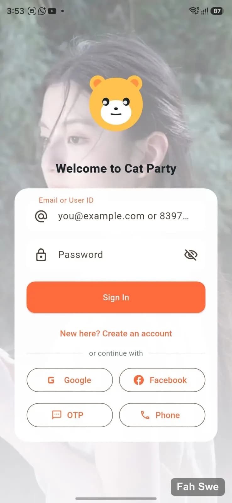 CPE FS লগইন — Google Facebook email phone OTP