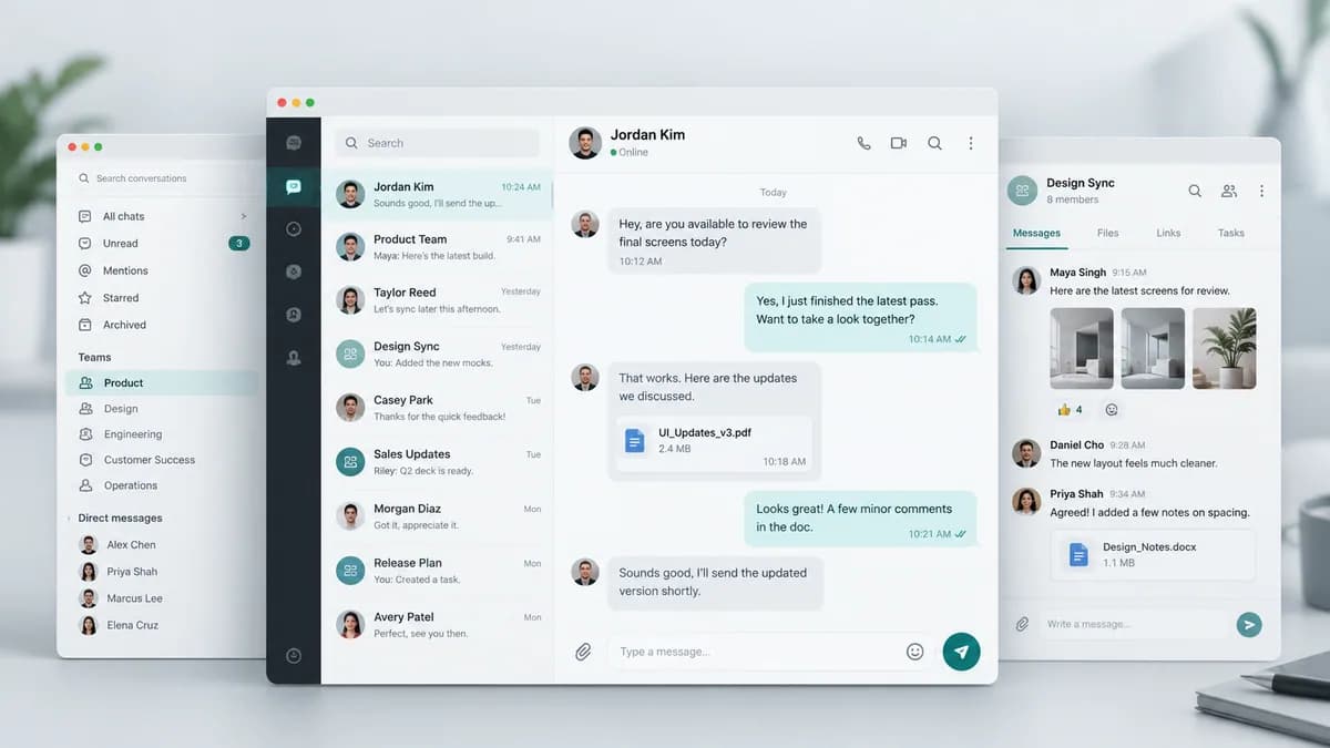 Chat Application (WhatsApp-Style) — software product preview