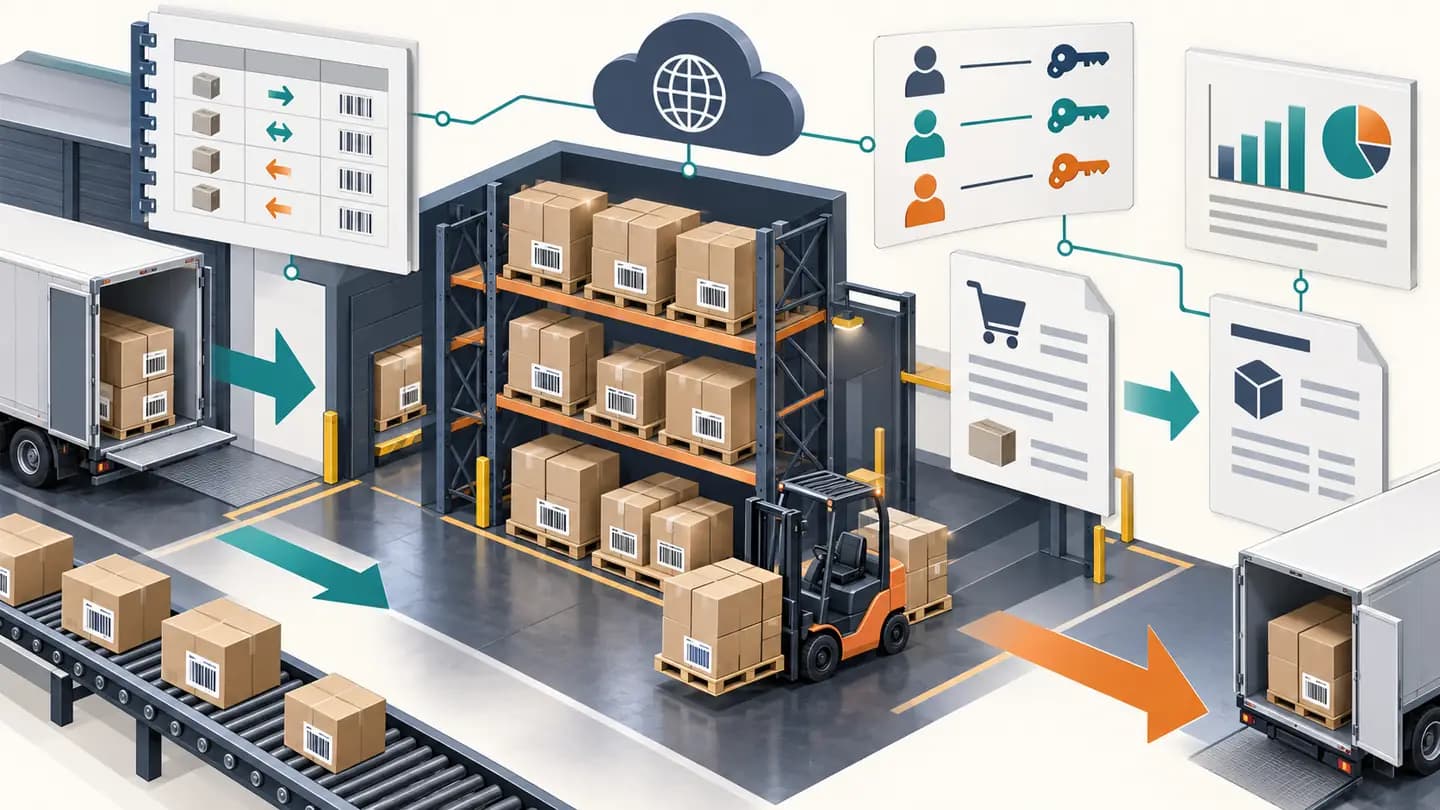 Inventory Software — Web App Admin & Client Loan — feature illustration