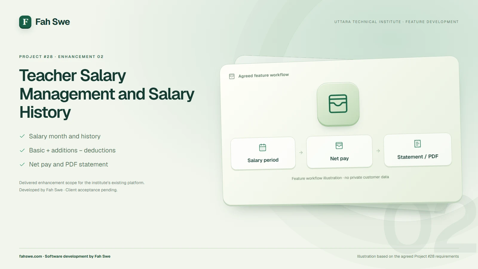 Teacher Salary Management and Salary History — feature development by Fah Swe