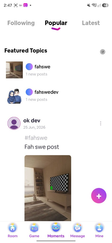 Voice Party — Moments Social Feed