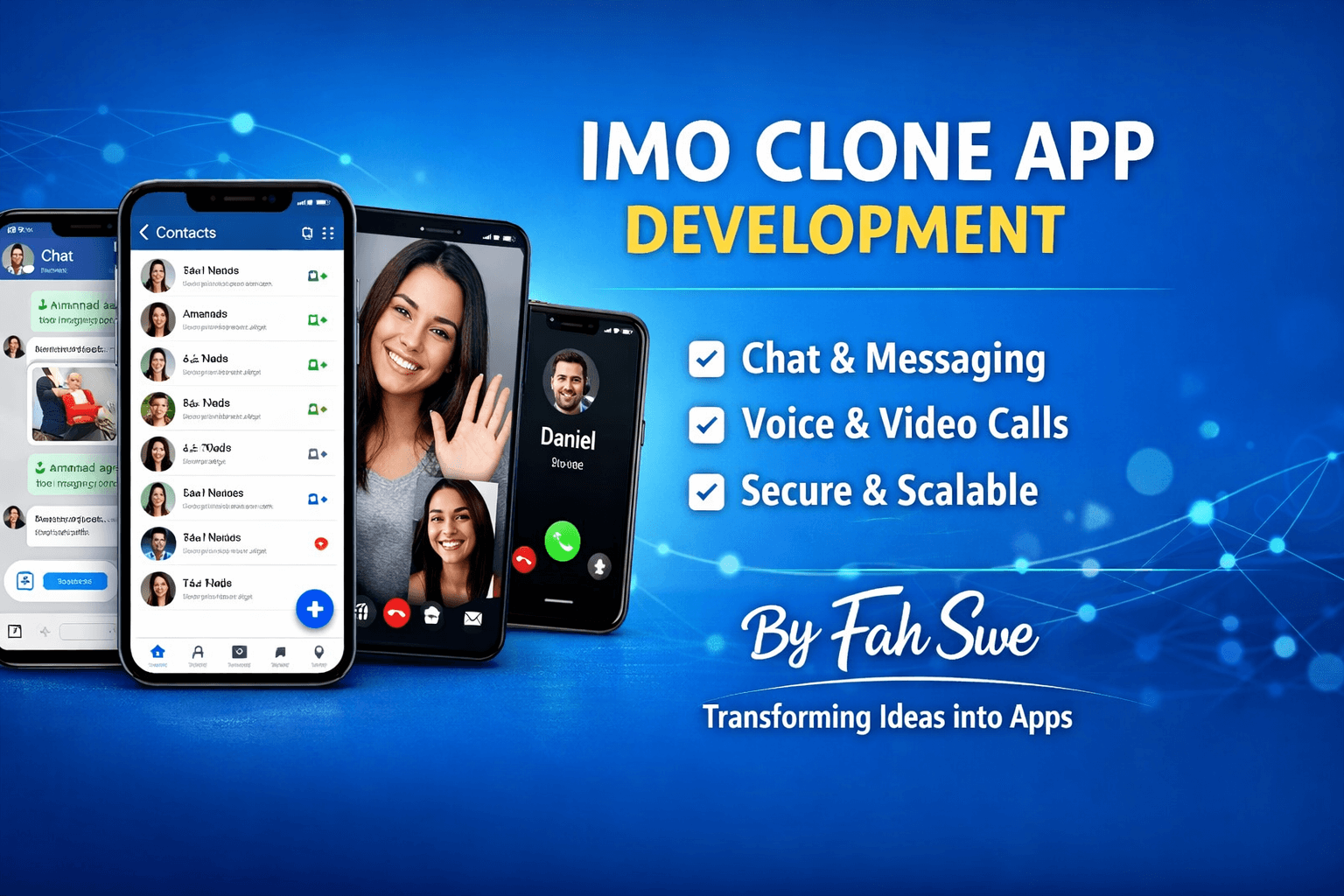 IMO Clone App Development | Real-Time Chat & Video Call App – Fah Swe